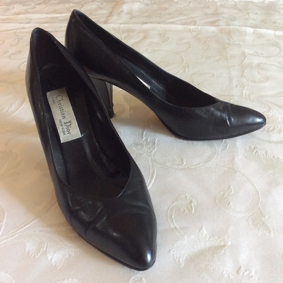 christian dior black pumps
